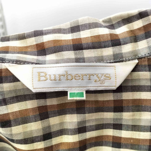 バーバリーズ BURBERRYS チェック柄 オープンカラーシャツ 半袖 開襟シャツ レディース