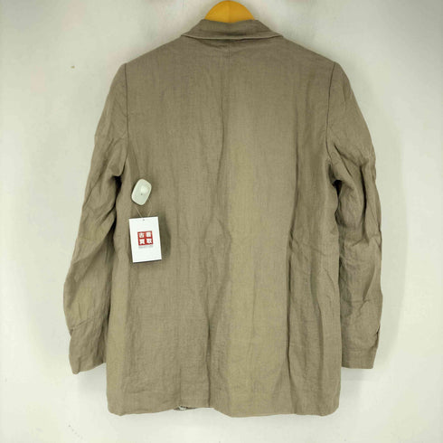 ザラ ZARA リネン100% ボタンレス テーラードジャケット レディース import:L