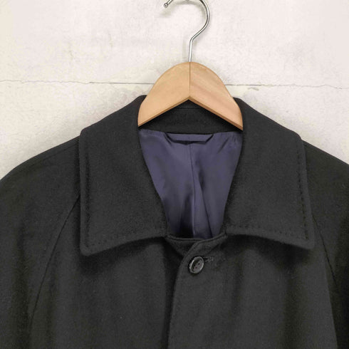 ピュアカシミヤ pure cashmere pure cashmere カシミヤ100 比翼 ステンカラー ショートコート メンズ M