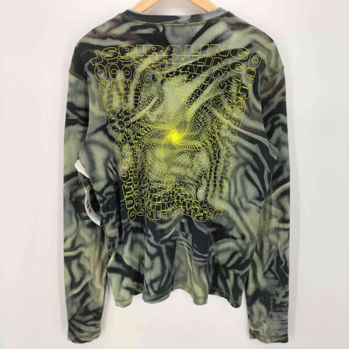 ディーゼル DIESEL T-SER Dロゴ ワッペン ゼブラモチーフ ヘンリーネック 長袖カットソー メンズ import:S