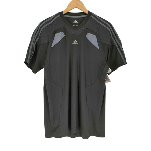 アディダス adidas ロゴプリント 3ストライプス 半袖 Tシャツ メンズ L