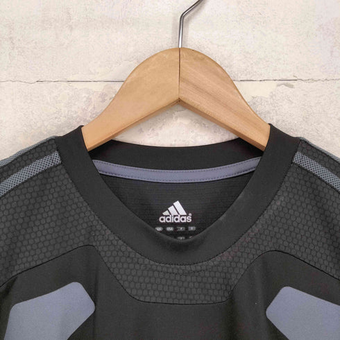 アディダス adidas ロゴプリント 3ストライプス 半袖 Tシャツ メンズ L