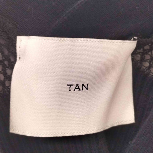 タン TAN メッシュ ニットビスチェ レディース