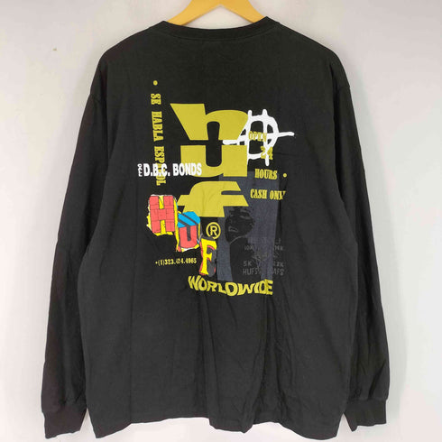ハフ HUF CUT AND PASTE LS TEE WORLDWIDE グラフィックプリント 長袖 Tシャツ メンズ JPN:L
