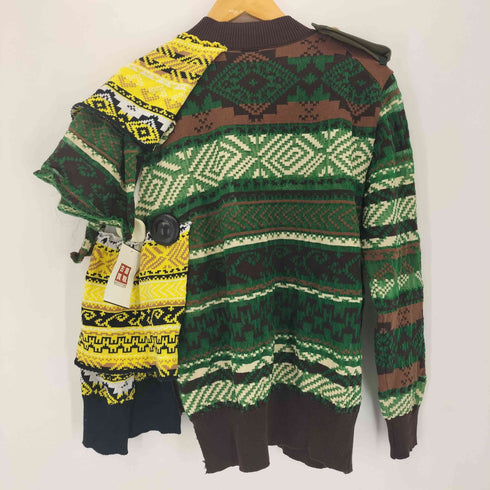 サカイ Sacai 19AW 異素材ドッキングカーディガン レディース