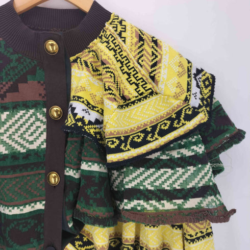 サカイ Sacai 19AW 異素材ドッキングカーディガン レディース