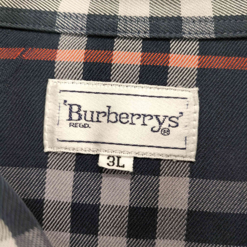 バーバリーズ BURBERRYS チェック柄 長袖 ポケット シャツ メンズ 3L