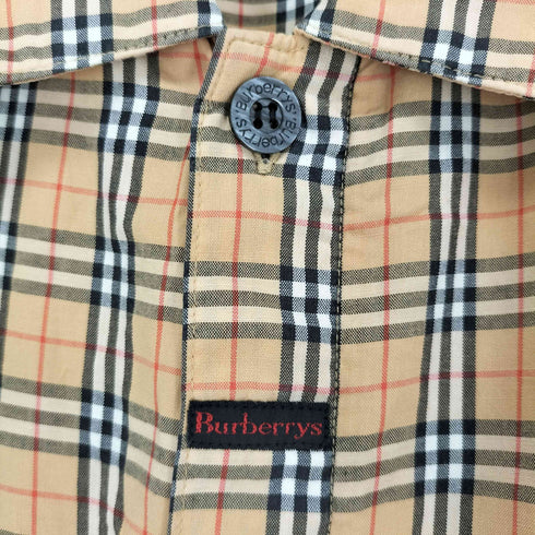 バーバリーズ BURBERRYS チェック柄 比翼 長袖 ポケット シャツ メンズ M