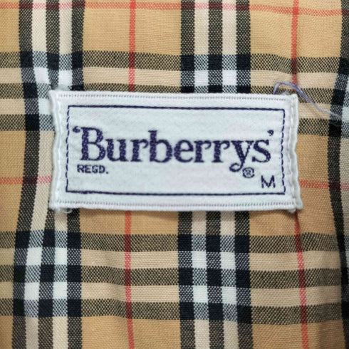 バーバリーズ BURBERRYS チェック柄 比翼 長袖 ポケット シャツ メンズ M