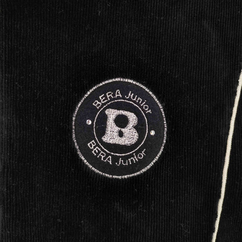 BERA JR ベラジュニア ロゴワッペン ベロア ハーフジップ 半袖 スウェット Y2K レディース L