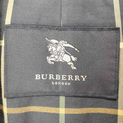 バーバリーロンドン BURBERRY LONDON 裏地チェック 比翼 ロング ステンカラーコート メンズ 160