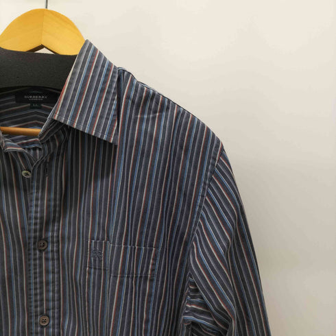 バーバリーロンドン BURBERRY LONDON マルチストライプ レギュラーシャツ メンズ LL