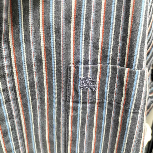 バーバリーロンドン BURBERRY LONDON マルチストライプ レギュラーシャツ メンズ LL