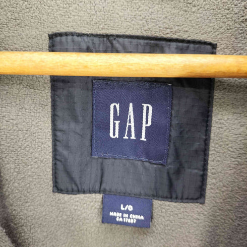ギャップ Gap 00S リップストップ パッカブルフード 裏地フリース ダウンジャケット メンズ import:L