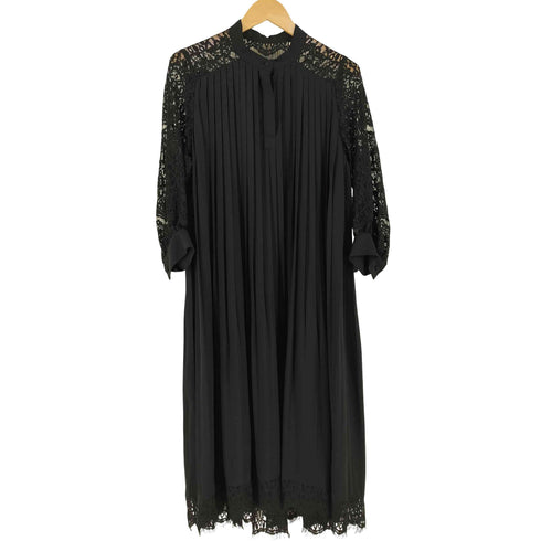 PANORMO パノルモ LACE SLEEVES PLEATS DRESS レース スリーブス プリーツ ドレス 長袖 ワンピース レディース 1