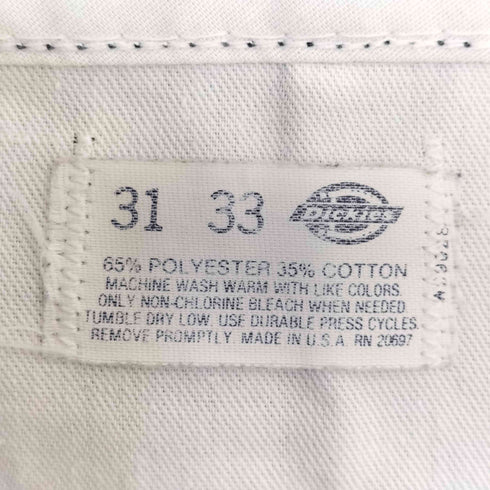 ディッキーズ Dickies 80-90s USA製 874 ちびタグ ウエスト拡張シーム ポリ コットン ワークパンツ メンズ W31