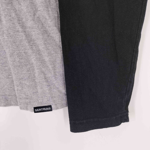 ラグラン プリント 長袖Tシャツ メンズ L