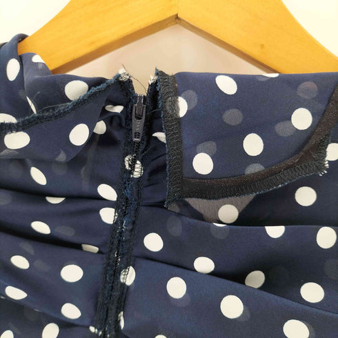 コムデギャルソン COMME des GARCONS 11AW ドット 変形 ノースリーブ ギャザーブラウス レディース S