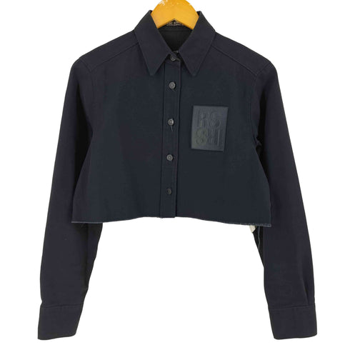 ラフシモンズ RAF SIMONS 23SS CROPPED DENIM SHIRT クロップド デニム シャツ レディース S