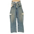 メゾンマルジェラ Maison Margiela サイドカット スラッシュ ワイドデニム レディース 36