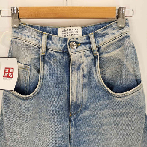 メゾンマルジェラ Maison Margiela サイドカット スラッシュ ワイドデニム レディース 36