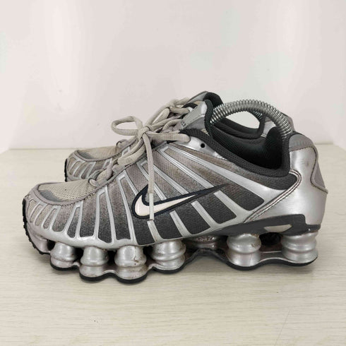 ナイキ NIKE SHOX TL PRINT METALLIC SILVER SUMMIT WHITE-WOLF GREY ショックス ローカットスニーカー レディース 24.5