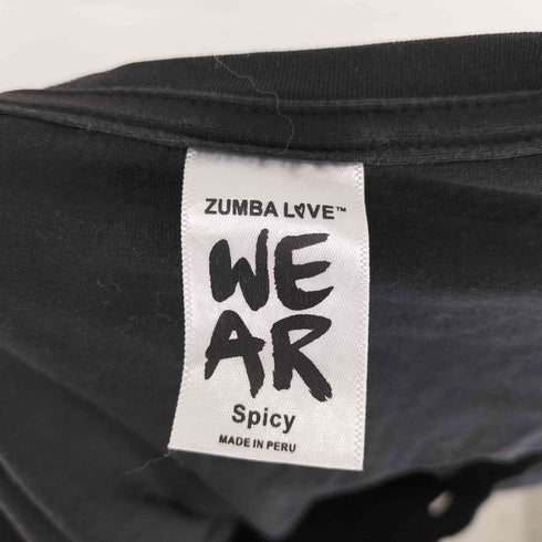 ZUMBA LOVE 両面プリント ダメージ加工 Tシャツ Y2K レディース