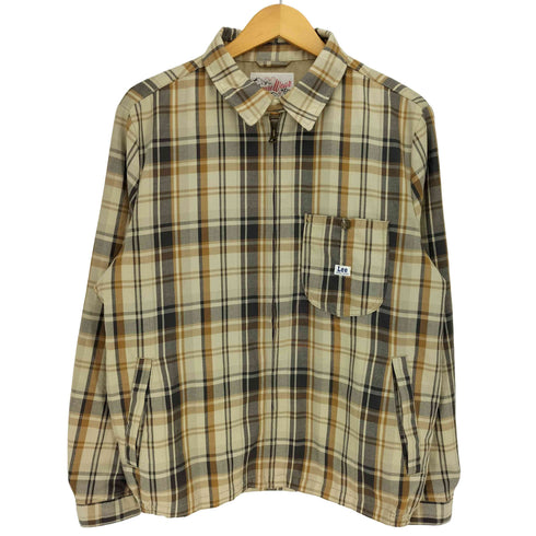 リー Lee Leesure Wear復刻 猫目ボタン チェック ジップアップ ブルゾン スポーツジャケット メンズ JPN:M