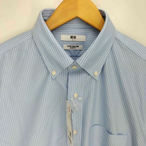 ユニクロ UNIQLO 25AW スーパーノンアイロン ジャージー スリムシャツ メンズ JPN:L