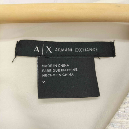 アルマーニエクスチェンジ ARMANI EXCHANGE フレンチスリーブ Vネック ラメ ワンピース レディース US:0-2