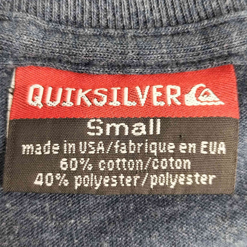 クイックシルバー Quiksilver 90-00s 両面ロゴプリント クルーネック 半袖 Tシャツ メンズ import:S