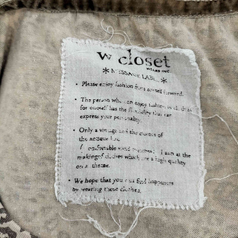 ダブルクローゼット w closet Y2K フェアリーグランジ レオパード カットソー レディース FREE