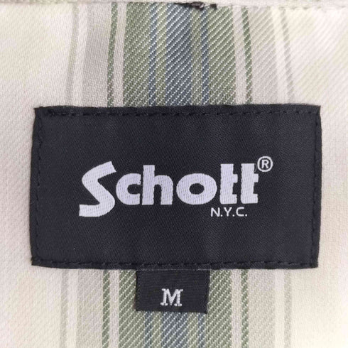 ショット Schott オープンカラー 長袖 ストライプシャツ メンズ import:M