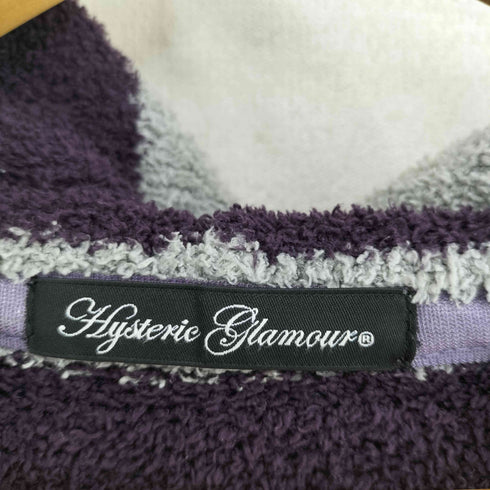 ヒステリックグラマー HYSTERIC GLAMOUR パイル ボーダージップアップパーカー レディース FREE
