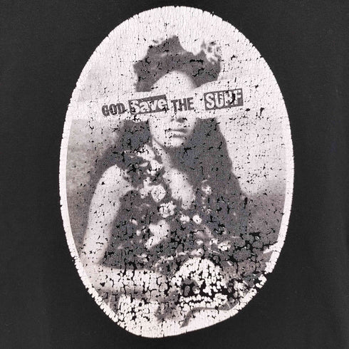 ヒステリックグラマー HYSTERIC GLAMOUR 00s GOT SAVE THE SURF 両面プリント クルーネック 半袖 Tシャツ レディース SS