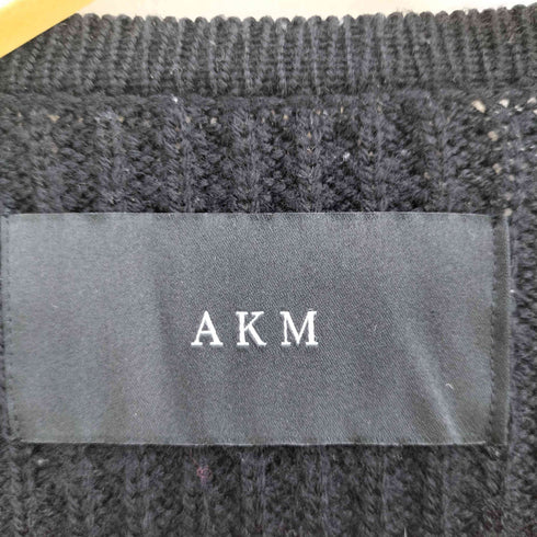 エーケイエム AKM HEAVY WAFFLE CREW ヘビーワッフルクルーネックニットセーター メンズ import:M