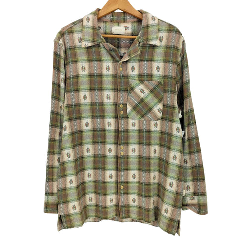 エメレオンドレ AIME LEON DORE 23ss Patterned Leisure Shirt Ikat Plaid 開襟 ネイティブ柄 チェック 長袖シャツ メンズ import:M