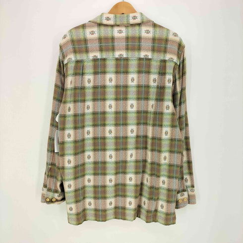 エメレオンドレ AIME LEON DORE 23ss Patterned Leisure Shirt Ikat Plaid 開襟 ネイティブ柄 チェック 長袖シャツ メンズ import:M