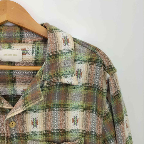 エメレオンドレ AIME LEON DORE 23ss Patterned Leisure Shirt Ikat Plaid 開襟 ネイティブ柄 チェック 長袖シャツ メンズ import:M