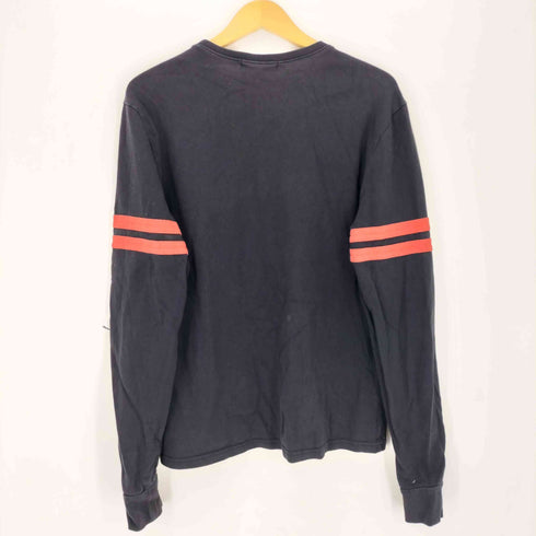 ゲス GUESS パイルロゴ クルーネック長袖Tシャツ メンズ import:S