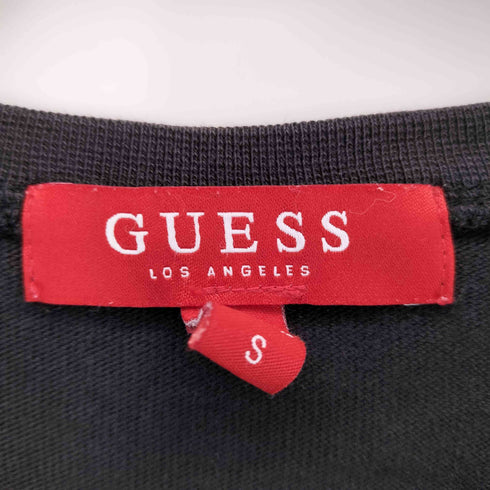 ゲス GUESS パイルロゴ クルーネック長袖Tシャツ メンズ import:S