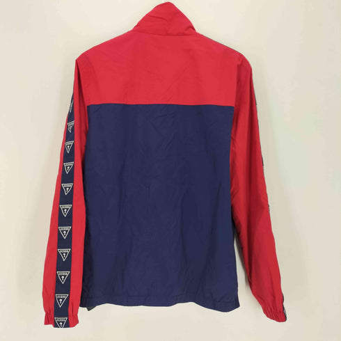 ゲス GUESS テープロゴ バイカラーナイロンジャケット メンズ import:S