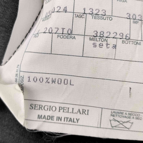 SERGIO PELLARI セルジオペラッリ イタリア製 フロントポケットウールスラックス メンズ 44