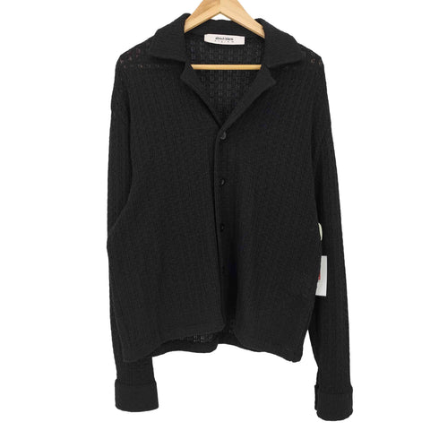 about blank mesh shirt l/s メッシュニット 開襟 長袖シャツ メンズ import:M