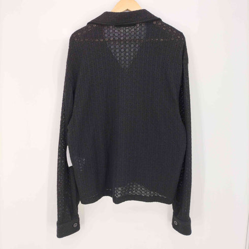about blank mesh shirt l/s メッシュニット 開襟 長袖シャツ メンズ import:M