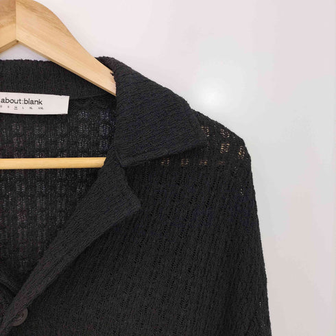 about blank mesh shirt l/s メッシュニット 開襟 長袖シャツ メンズ import:M