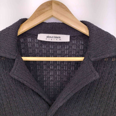 about blank mesh shirt l/s メッシュニット 開襟 長袖シャツ メンズ import:M