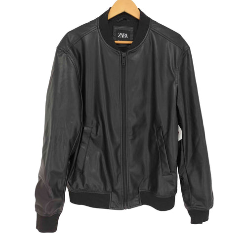 ザラ ZARA フェイクレザー ジャケット メンズ import:L
