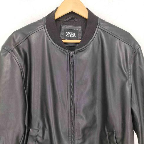 ザラ ZARA フェイクレザー ジャケット メンズ import:L