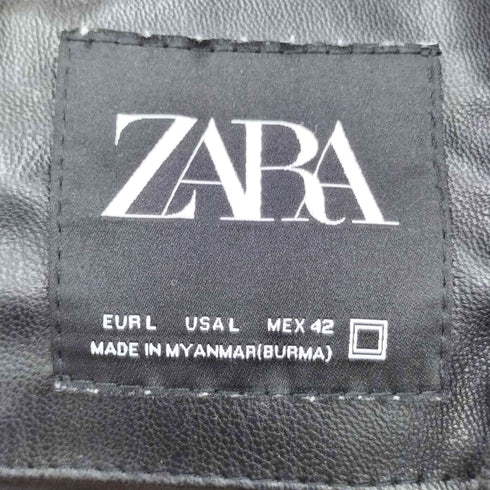 ザラ ZARA フェイクレザー ジャケット メンズ import:L